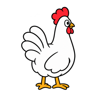 Base Hen three quarter back view